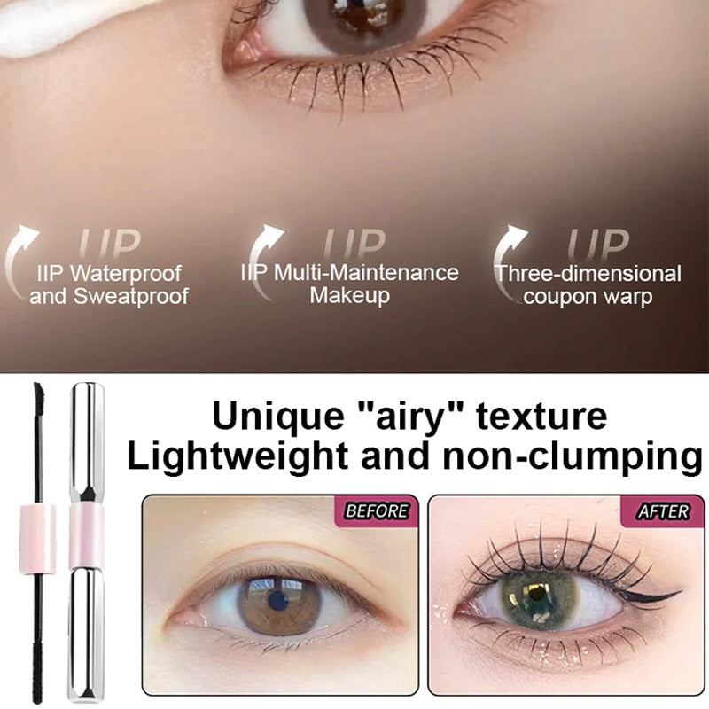 🌸💐Wasserfeste Mascara mit zwei Spitzen für mehr Länge und Schwung (50 % Rabatt)