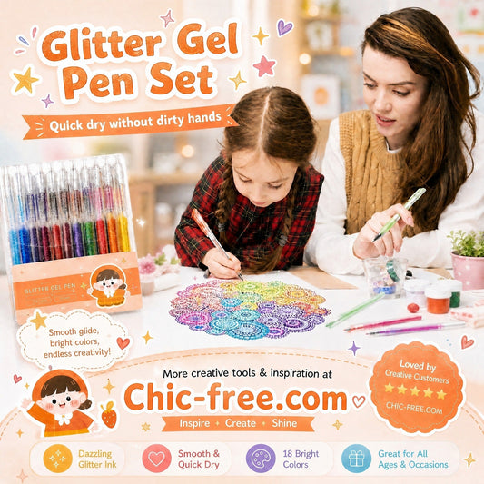 🔥⏰Siste dag av salget – kun 99,99 kr!!✨Over 50 000 solgt!🎁Glitter-gelpennesett