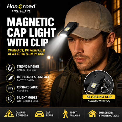 🔦 Mini-LED-nøkkelringlommelykt ✨ Kraftig lommelykt som kan lades via USB | 🧲 Magnetisk arbeidslampe | 🧢 Lommelykt til cap | 🚶 Nattlys | ⚡ Multifunksjonell nødbelysning for utendørs bruk