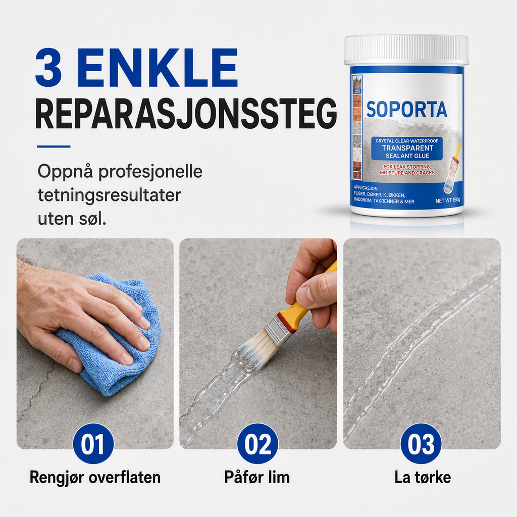 Vanntett tetningsmasse for flere overflater