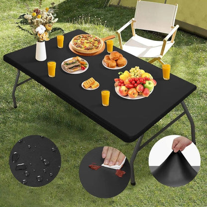 🌸 BEGRENSET TID: 50 % RABATT! ✨Bordduksett i elastisk stoff, passer til bord på 4 FT,  6 FT  og 8 FT