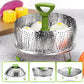 🥦 Sammenleggbar dampkurv i rustfritt stål – 13–28 cm, silikonføtter, beholder 90% næringsstoffer! 🍲✨