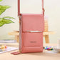 👜 📱 Enkel og elegant crossbody-lommebok for kvinner med plass til mobiltelefon med berøringsskjerm