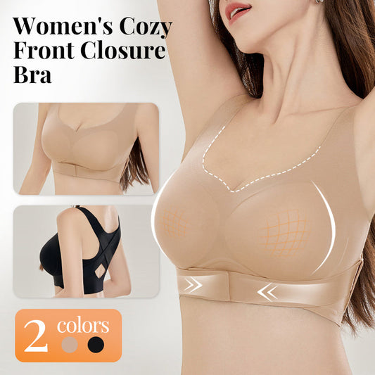 💕Women's Cozy Seamless Push Up Front Closure Bra🎁