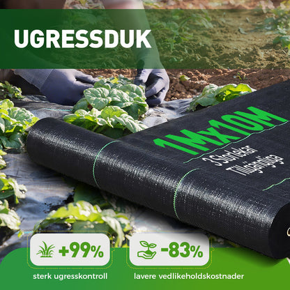 🥳2026 SUPERTILBUD🥳💞Over 50 000 solgt! 🌱🏡 50 % RABATT – Siste dag! Førsteklasses vevd ugressbarriere – Høy gjennomtrengelighet, hindrer ugress og beskytter jorden. Pustende, fuktighetsbevarende og slitesterk – en gartnerens beste venn! 🌿✨