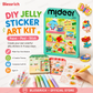 🌈 Lag dine egne geléklistremerker! 🎨 DIY-kunstsett for barn: mal, trekk av og klistr på ✨ 4 morsomme temaer + komplett håndverkssett 🎁