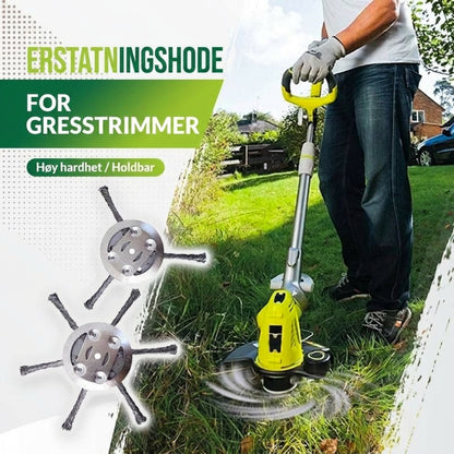 🔄  50 % RABATT NÅ! ⚙️ Erstatningshode til gresstrimmer – verktøysfri hurtigbytte, flokefri design og universell kompatibilitet ✂️