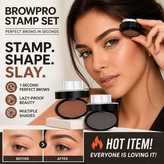 💖 Deluxe BrowPro-stempelsett – perfekte, veldefinerte øyenbryn på få sekunder ✨