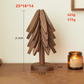 🎄 Juletilbud! Isolerende koppunderlag i massivt tre med juletredesign