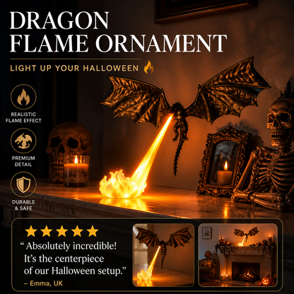 🐉🔥 50 % RABATT I BEGRENSET TID! Drageflamme-dekorasjon – realistisk flammeeffekt, PLA-silketråd – et must for Halloween-dekorasjonen! Legg til 2 eller flere varer for å få rabatt 🎃🌙✨