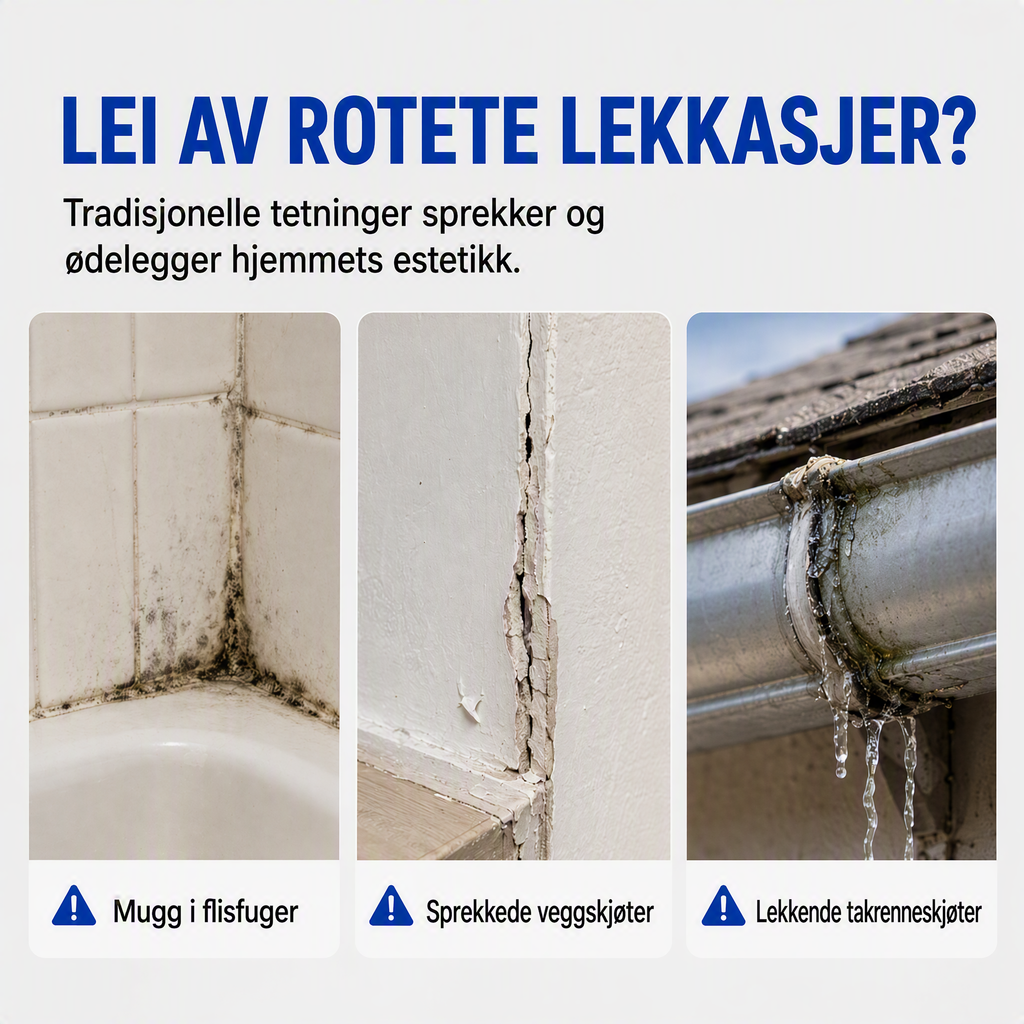 Vanntett tetningsmasse for flere overflater