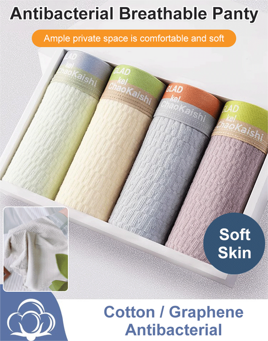 🎉Bubble Cotton Men's Bokser-Boxere Antibakterielle Pustende Svetteabsorberende🎉