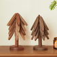 🎄 Juletilbud! Isolerende koppunderlag i massivt tre med juletredesign