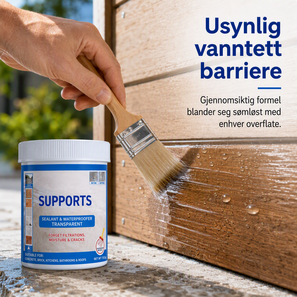 Vanntett tetningsmasse for flere overflater