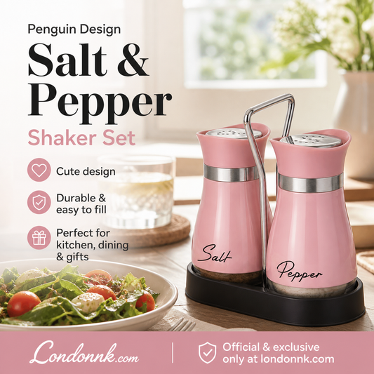 🐧 50 % RABATT NÅ! 🧂 Salt- og pepperbøssesett med pingvindesign – Søtt design, slitesterkt og enkelt å fylle på – Perfekt til kjøkkenet, spisestuen og som gave ✨