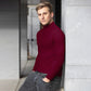 👕 60 % RABATT NÅ! 🔥 Slim fit T-skjorte med høy hals for menn – elastisk og pustende, perfekt for treningsstudioet eller hverdagsbruk, moderne stil og komfort 🏃‍♂️📦