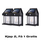 🎁50% RABATT! 💡Solcellesmurlampe - Bevegelsessensor, Værbestandig & Super Lys! 🛒