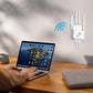 🎁 Siste dag med 50 % rabatt! 🔥 WiFi-repeater 2026, dualband 1200 Mbps (5 GHz/2,4 GHz), signalforsterker, dekker 930 m² og 50 enheter, med Ethernet-port.