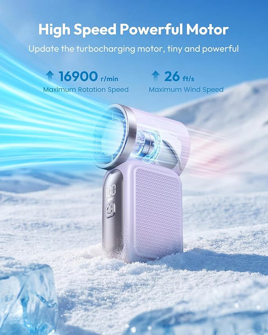 🌀Bare 129,99 kr denne sommeren!!!💨Mini-håndvifte med LED-display –👍5-trinns turbovifte i lommeformat.✨Kan lades via USB, gir rask avkjøling på reise og når du sminker deg. Den perfekte gaven.  Bærbar avkjøling