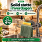 Oppbevaringsstativ i rustfritt stål til kjøkkenvasken