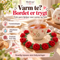 Håndlagde underlag av blomstergarn