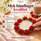 Håndlagde underlag av blomstergarn