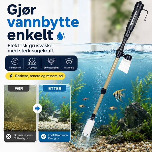 🔥Hot Salg 50% RABATT🔥 Elektrisk grusrenser til akvarium
