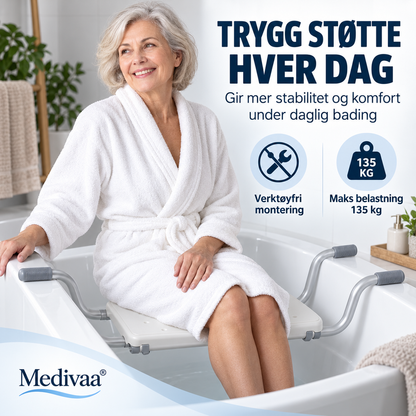 Sittebrett til badekar med sklisikker overflate