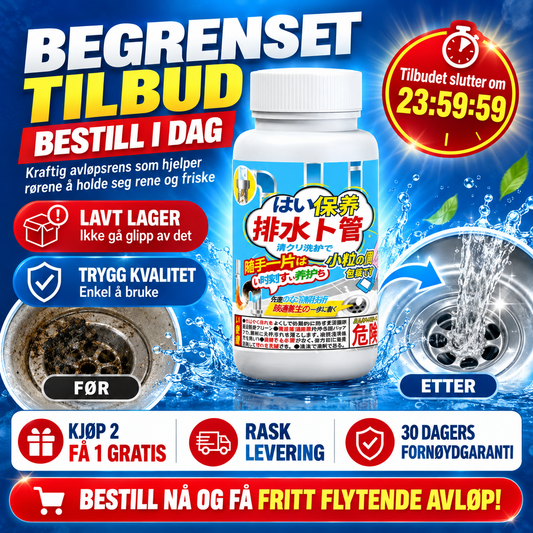 ⏰🔥BEGRENSET TID: bare 99,99 kr!🚰Brustabletter for å fjerne lukt fra avløpsrør
