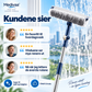 2-i-1 Vindusvasker med Langt Skaft – Svamp & Nal, 120 cm Rekkevidde