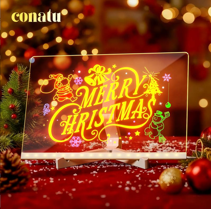 🎄Julekampanje 49 % rabatt🎁Kreativt, omskrivbart akryl-LED-meldingsskilt
