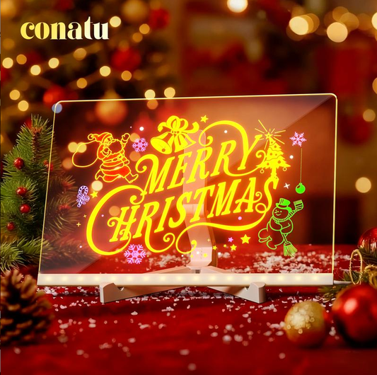 🎄Julekampanje 49 % rabatt🎁Kreativt, omskrivbart akryl-LED-meldingsskilt
