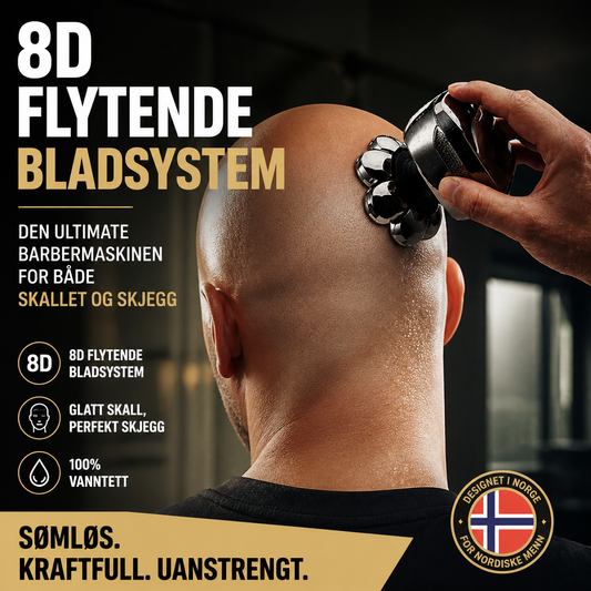 🧑‍🦲8D Flytende Bladsystem – Den Ultimate Barbermaskinen for Både Skallet og Skjegg