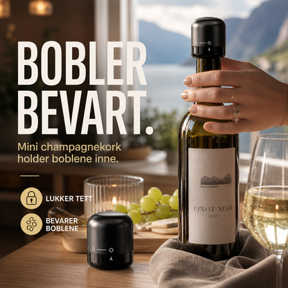 ⏰🔥BEGRENSET TID: bare 99,99 kr!🍷Korker til vin, øl og champagne – med silikonpakning 🎁