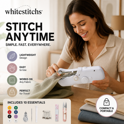 ⏳🔥LIMITED-TIME 50% OFF! ⏰🧵 Mini Electric Sewing Machine – Lightweight, Portable & Easy to Use! ✨