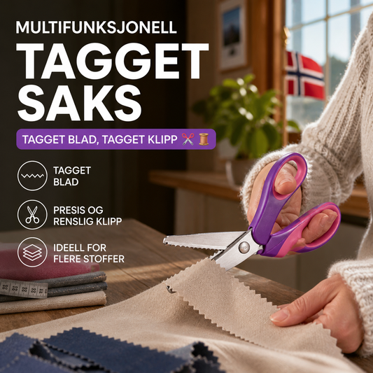 📢📢50 % rabatt!!🥳✨Allsidig saks med takkete blad, takkesaks✂️🧵