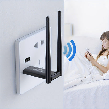 📶 USB-WiFi-signalforsterker – opptil 300 Mbps på 2,4 GHz 🏠🚀