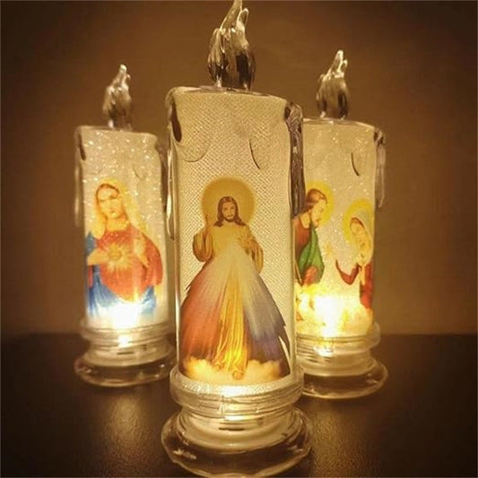 🔥Jesus LED Prayer Candle🕯️