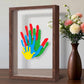 ⏳ Tidsbegrenset 50% rabatt ⏰ Familien håndavtrykk sett 🎨 DIY Familien minne gavekit, Akryl plate, 🖐️ Fargerike malinger, rommer opptil 4 håndavtrykk
