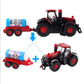 🎅JULEUTSALG 50 % RABATT!!🎁Bobletraktor med bobletilhenger – realistisk leketøy for barn med lys og lyd🚜🫧