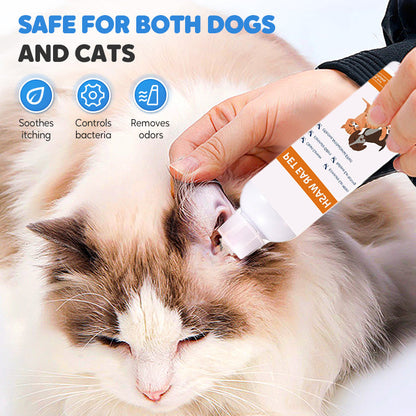 🐾 KJØP 2 FÅ 1 GRATIS! ✨ Ørerenser for kjæledyr – mild formel med beroligende aloe for hunder og katter, forhindrer infeksjoner og lukt 🌿👂