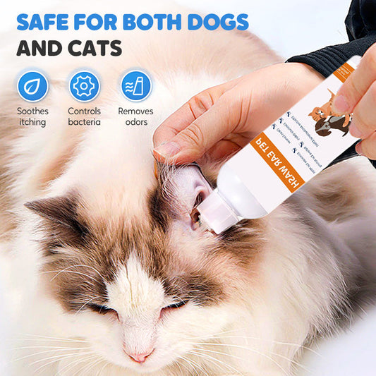 🐾 KJØP 2 FÅ 1 GRATIS! ✨ Ørerenser for kjæledyr – mild formel med beroligende aloe for hunder og katter, forhindrer infeksjoner og lukt 🌿👂