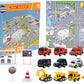 🔥Tidsbegrenset kampanje 60% RABATT!!! 🚗Adventskalender for barn: Legeringsbasert anleggskjøretøy lekesett