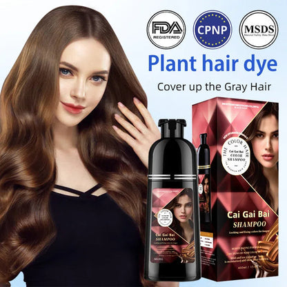 🍎 NÅ 50 % RABATT!✨ Øyeblikkelig hårfargeshampoo med urteekstrakter for menn og kvinner