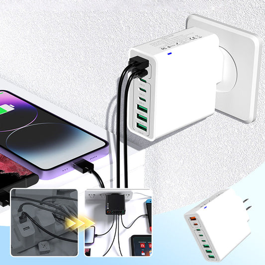 Multiport 150 W hurtiglader for mobiltelefoner