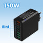 Multiport 150 W hurtiglader for mobiltelefoner