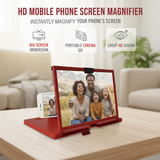 🥳2026 HOT SALE🥳💞OVER 50 000 SOLGT!💥👓❤️ Reduser belastningen på øynene, gjør skjermen “større“ | HD-telefonforstørrer for enklere visning🎬✨
