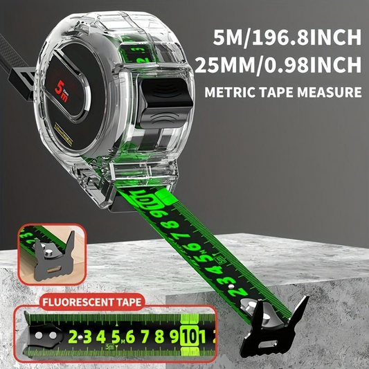 📏 50% RABATT! ✨ Fluorescerende Målebånd – Høy Nøyaktighet, Lett Lese i Mørket & Ubrutt Holdbarhet 🛠️ Perfekt for Eldre – Ingen Mer Svært Lese eller Usikker Måling!🛠️