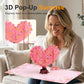 💝3D Valentinsdag HjerteTre Kort – lett å åpne, fin for gave✨