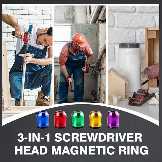 3-i-1 skrutrekkerhode med magnetring